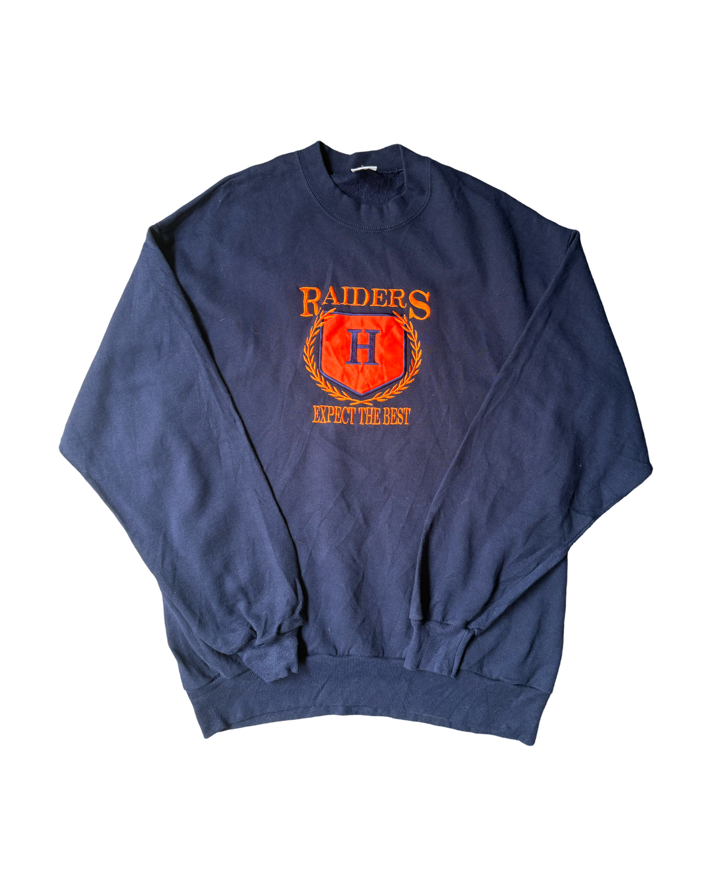 Vintage College Crew Neck Jumper Size L