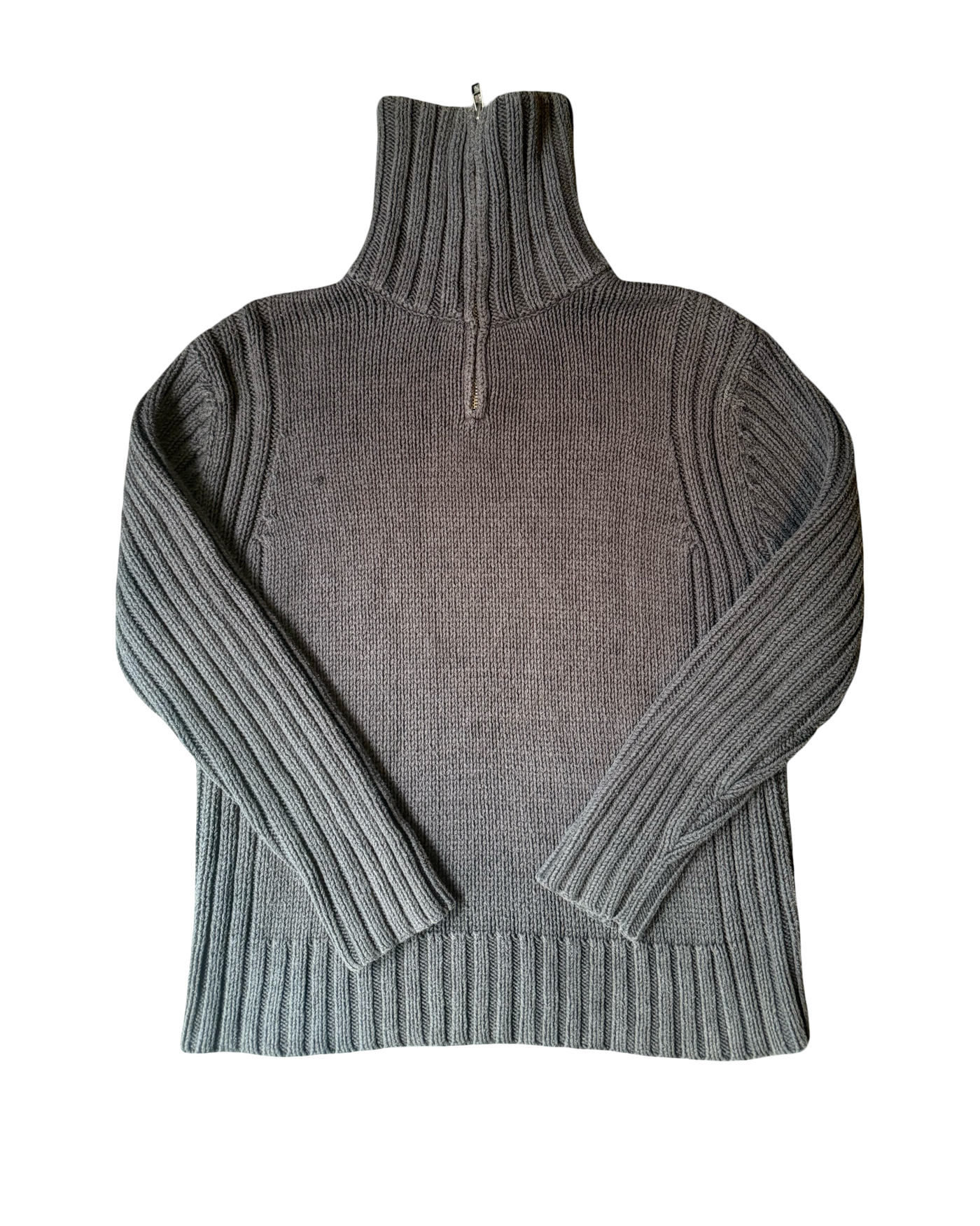 Vintage Y2K Zip Knit Jumper Size M