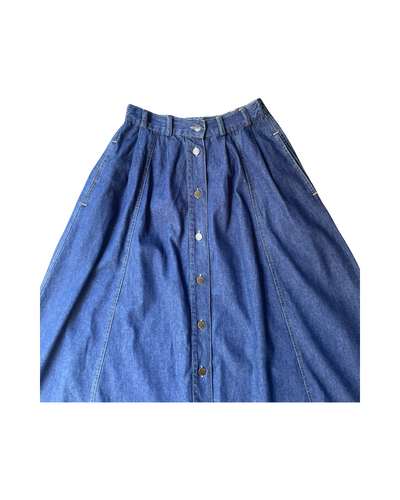Vintage Button Down Denim Skirt