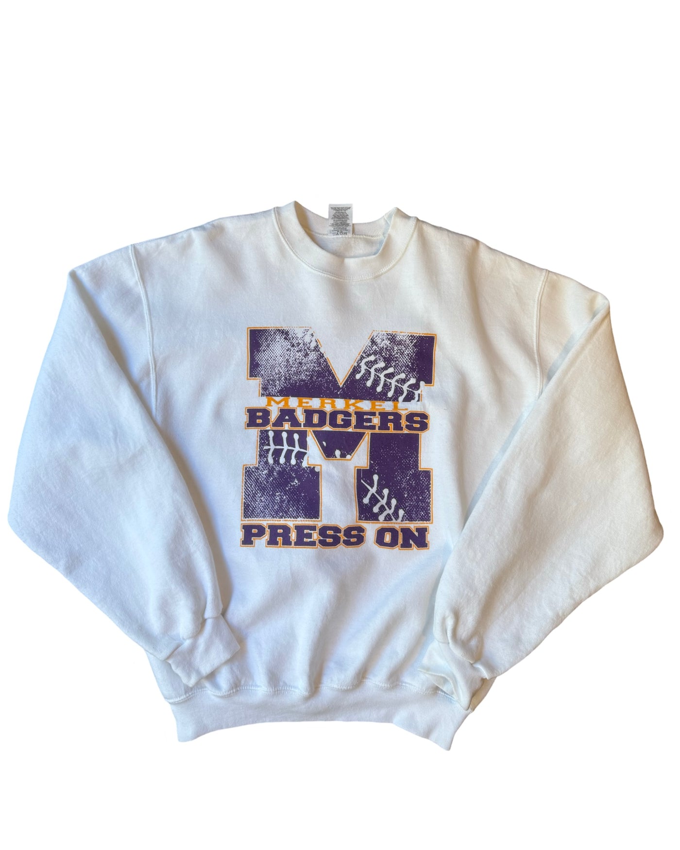Vintage college Crew Neck Jumper Size M