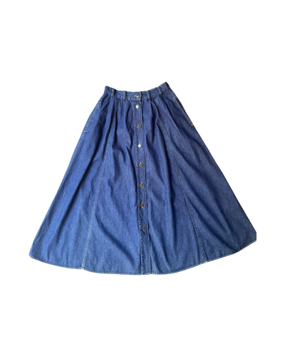 Vintage Button Down Denim Skirt