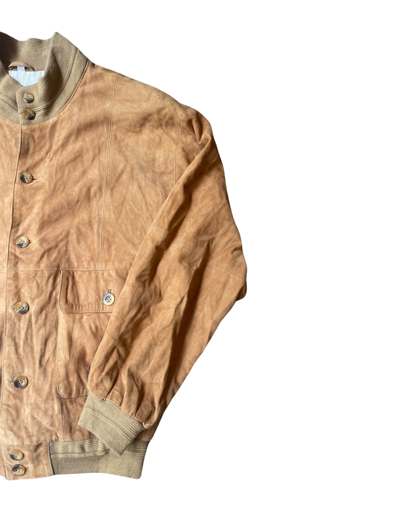Vintage Suede Bomber Jacket Size L