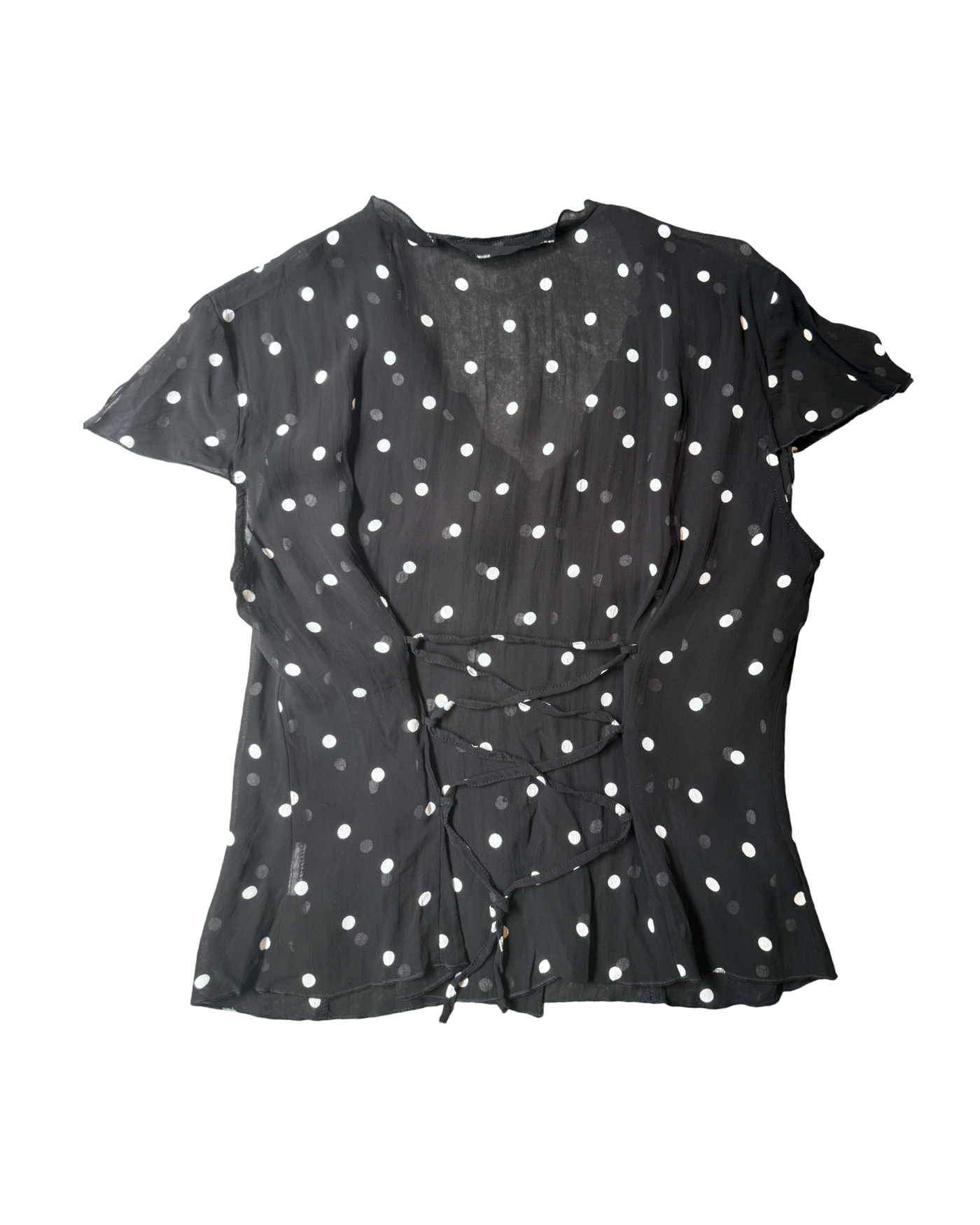 Y2K Polka Dot Blouse