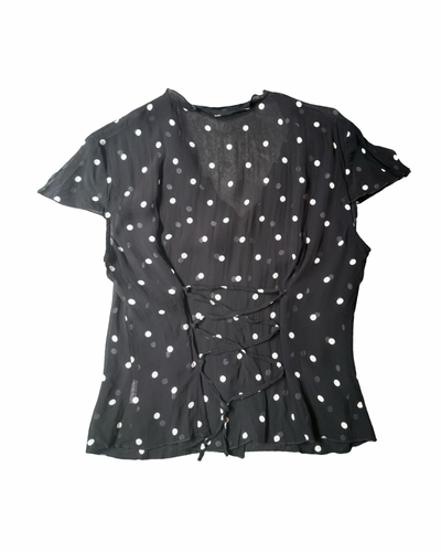 Y2K Polka Dot Blouse