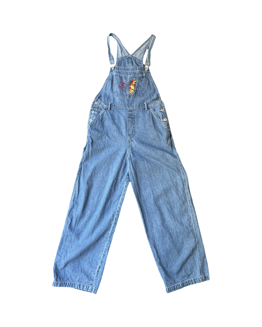 Disney Winnie The Pooh Vintage Unisex Blue Overalls good