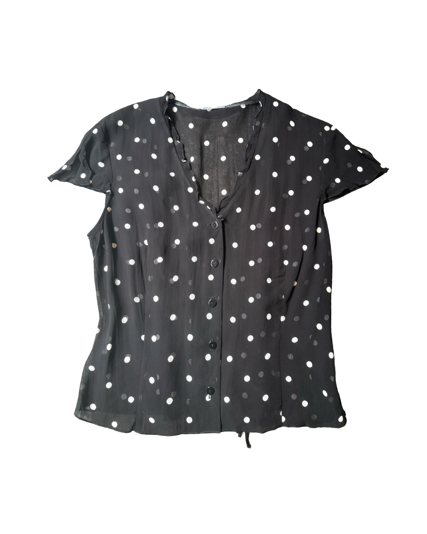 Y2K Polka Dot Blouse