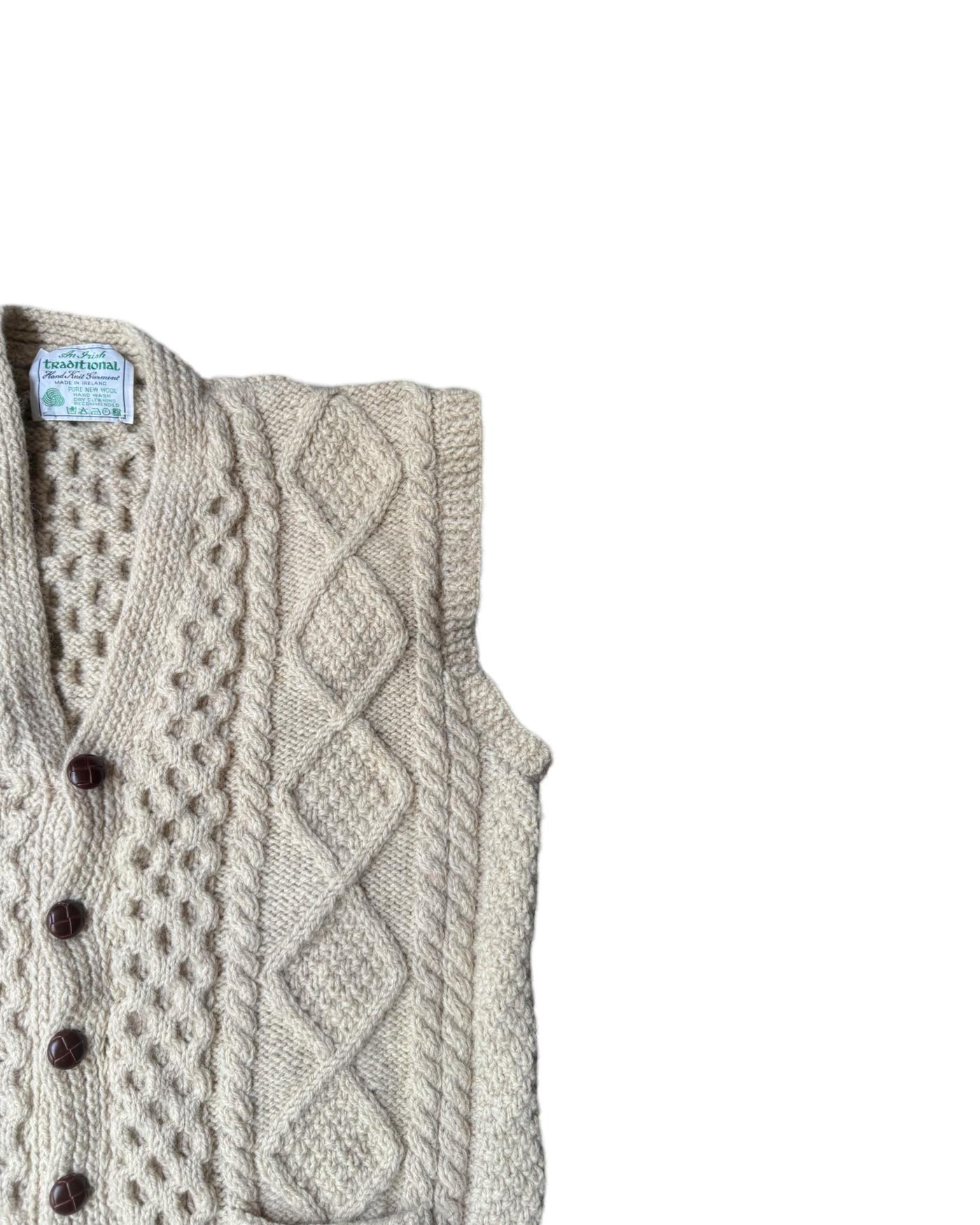Vintage Wool Knit Vest Size L