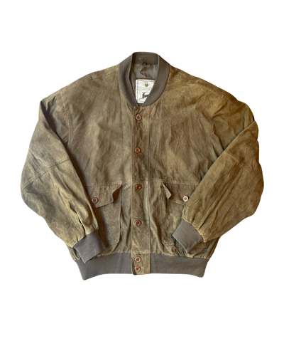 Vintage 80’s Suede Bomber Jacket Size M