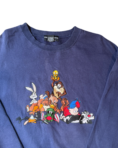 Vintage Looney Tunes Crew Neck Jumper Size L