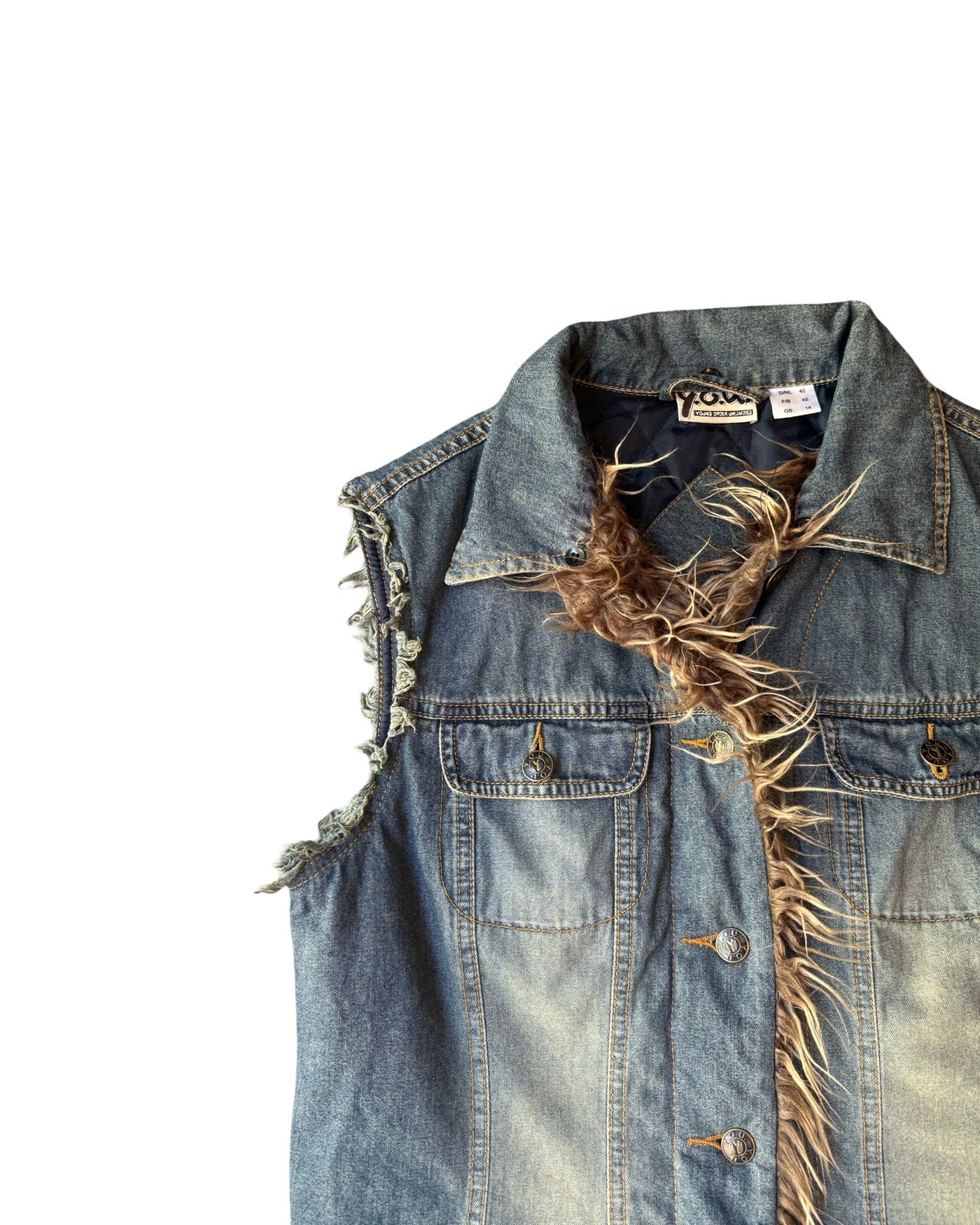 Vintage Y2K Denim Vest Size 10