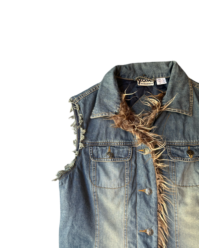 Vintage Y2K Denim Vest Size 10