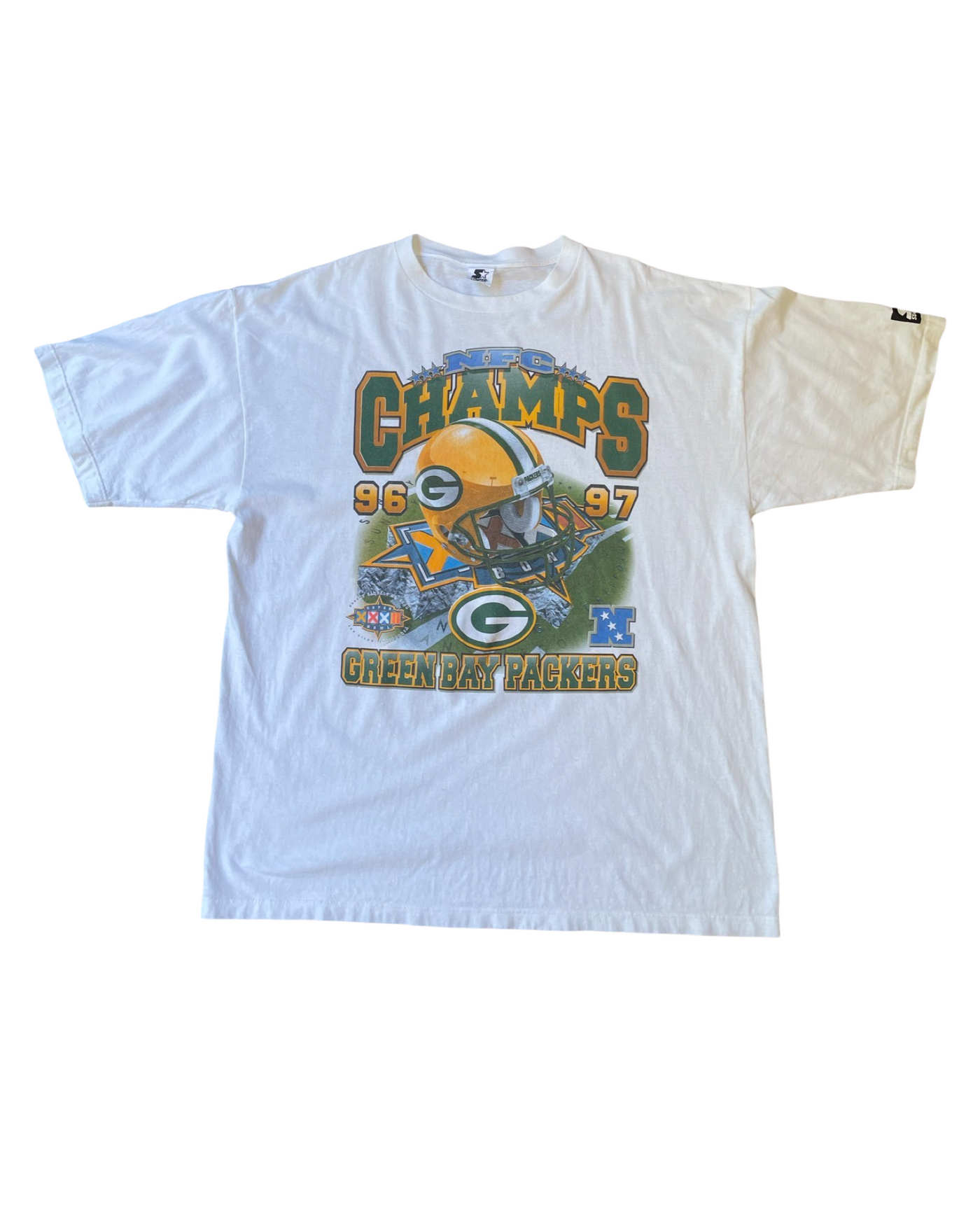 Vintage NFL Green Bay Packers 96 to 97 Super-bowl T -Shirt Size XL