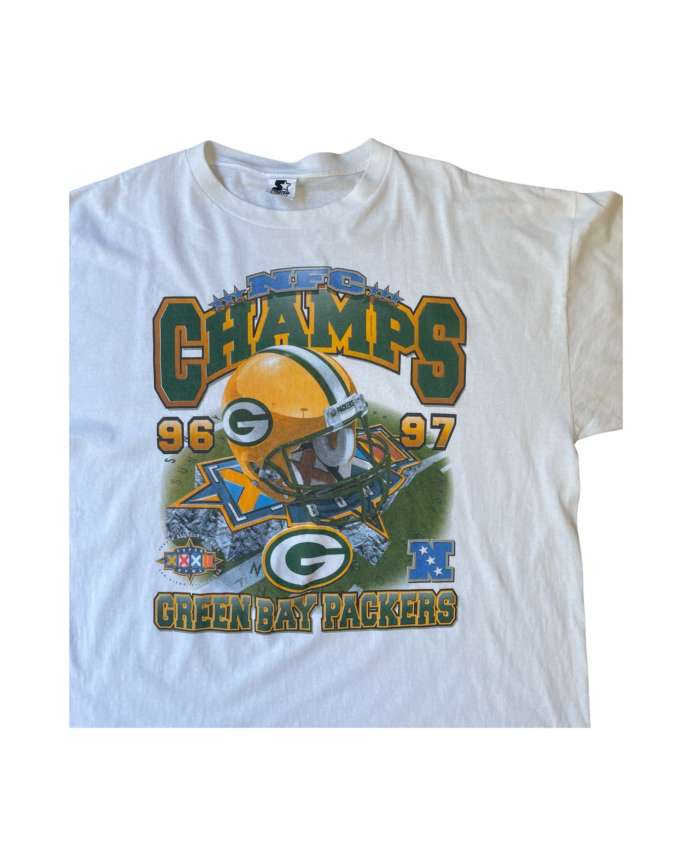 Vintage NFL Green Bay Packers 96 to 97 Super-bowl T -Shirt Size XL