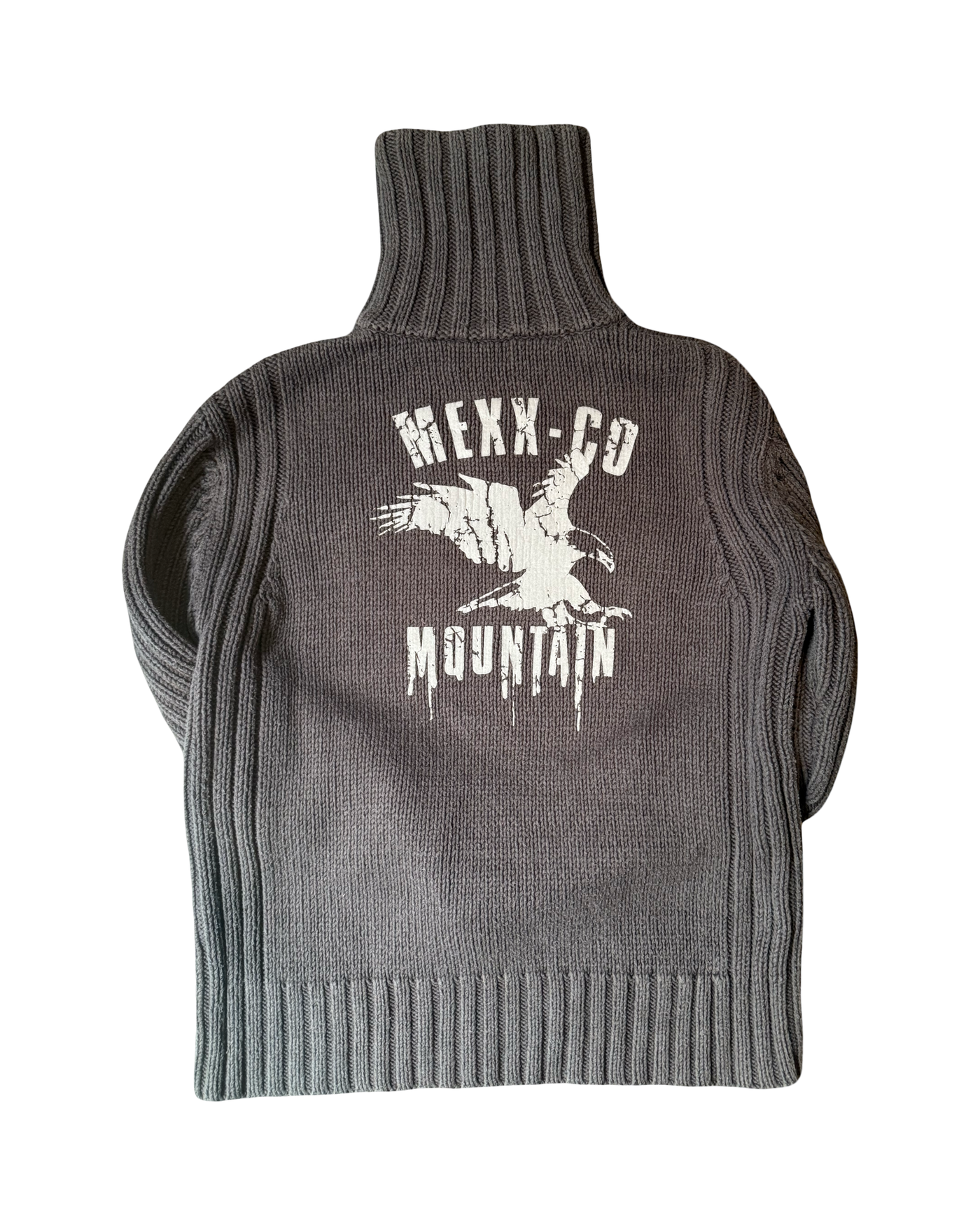 Vintage Y2K Zip Knit Jumper Size M