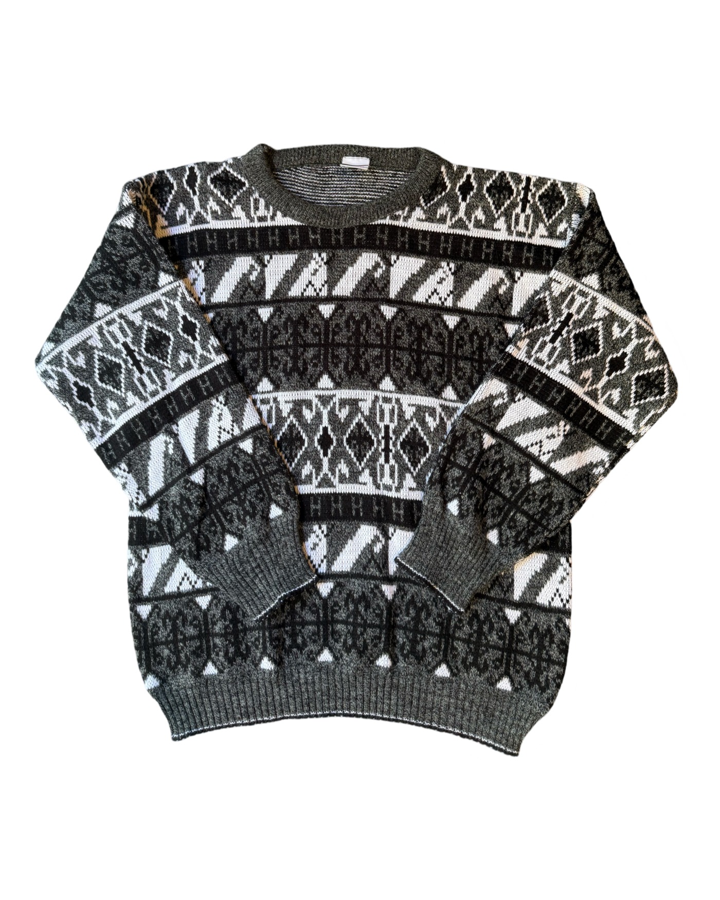 Vintage 80’s Pattern Knit Jumper Size L