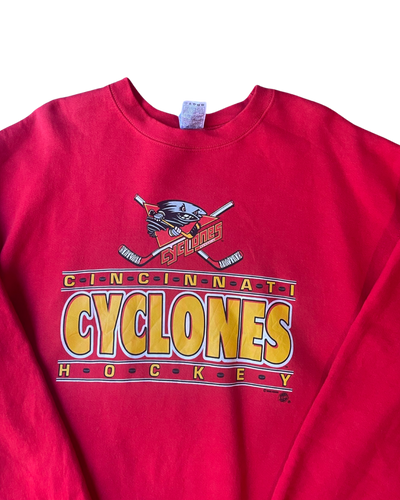 Vintage ECHL Cincinnati Cyclones Crew Neck Jumper Size XXL